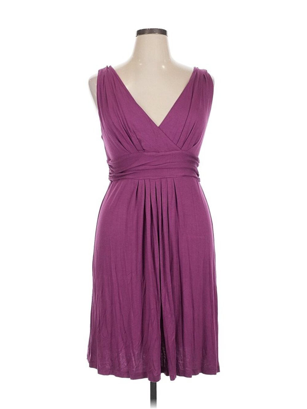 Ann Taylor Loft Purple Sleeveless Petite Dress
